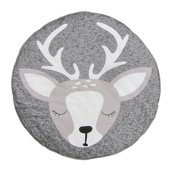 Детский игровой коврик из мягкого материала, коврик для ползания для малышей, круглый дизайн, коврик для занятий для младенцев с рисунком животных, коврик для ползания для младенцев