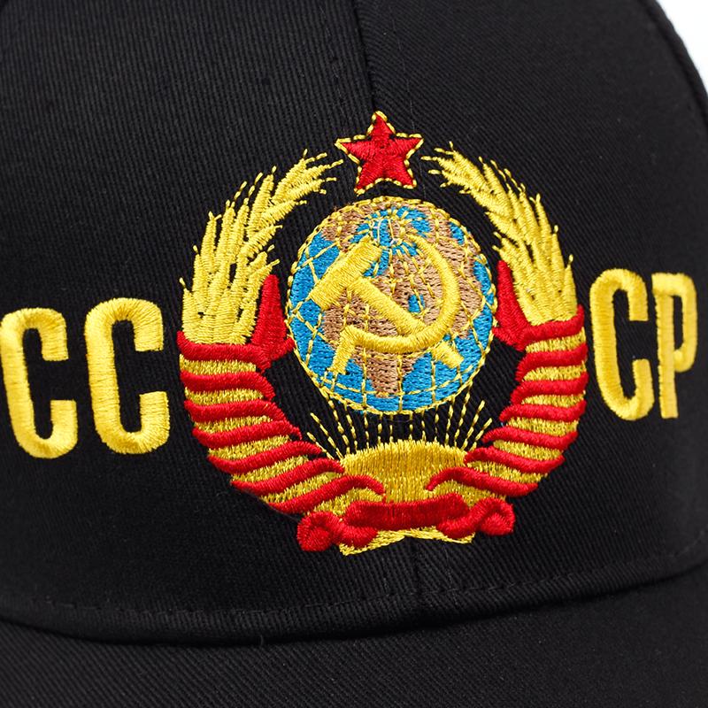CCCP СССР, бейсболка в стиле государственного герба, унисекс, черная, красная хлопковая кепка с вышивкой, высококачественные шапки Garros