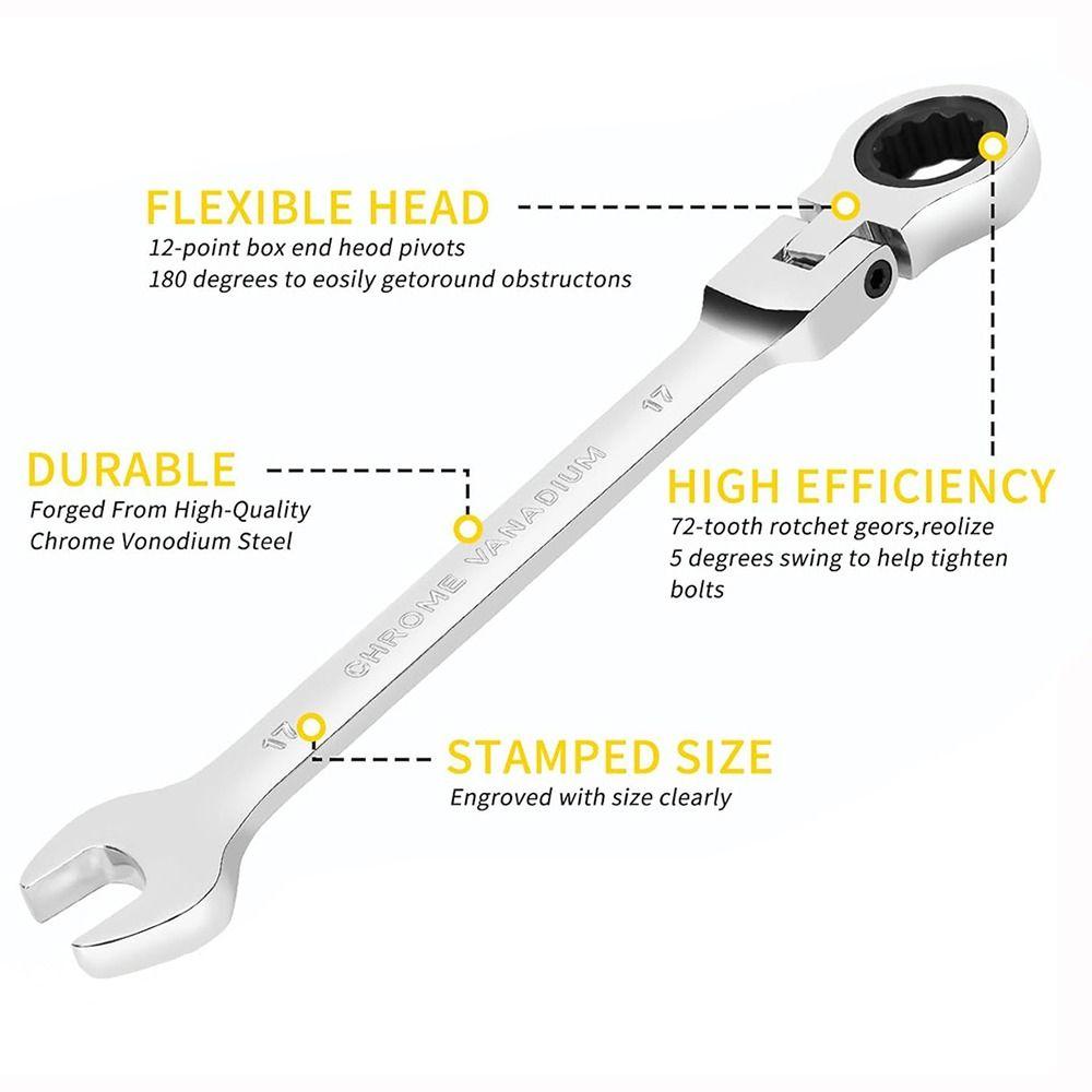 Quick Release Ratcheting Combination Wrenches 72 Teeth Ratcheting Socket Spanner Nut Tools
