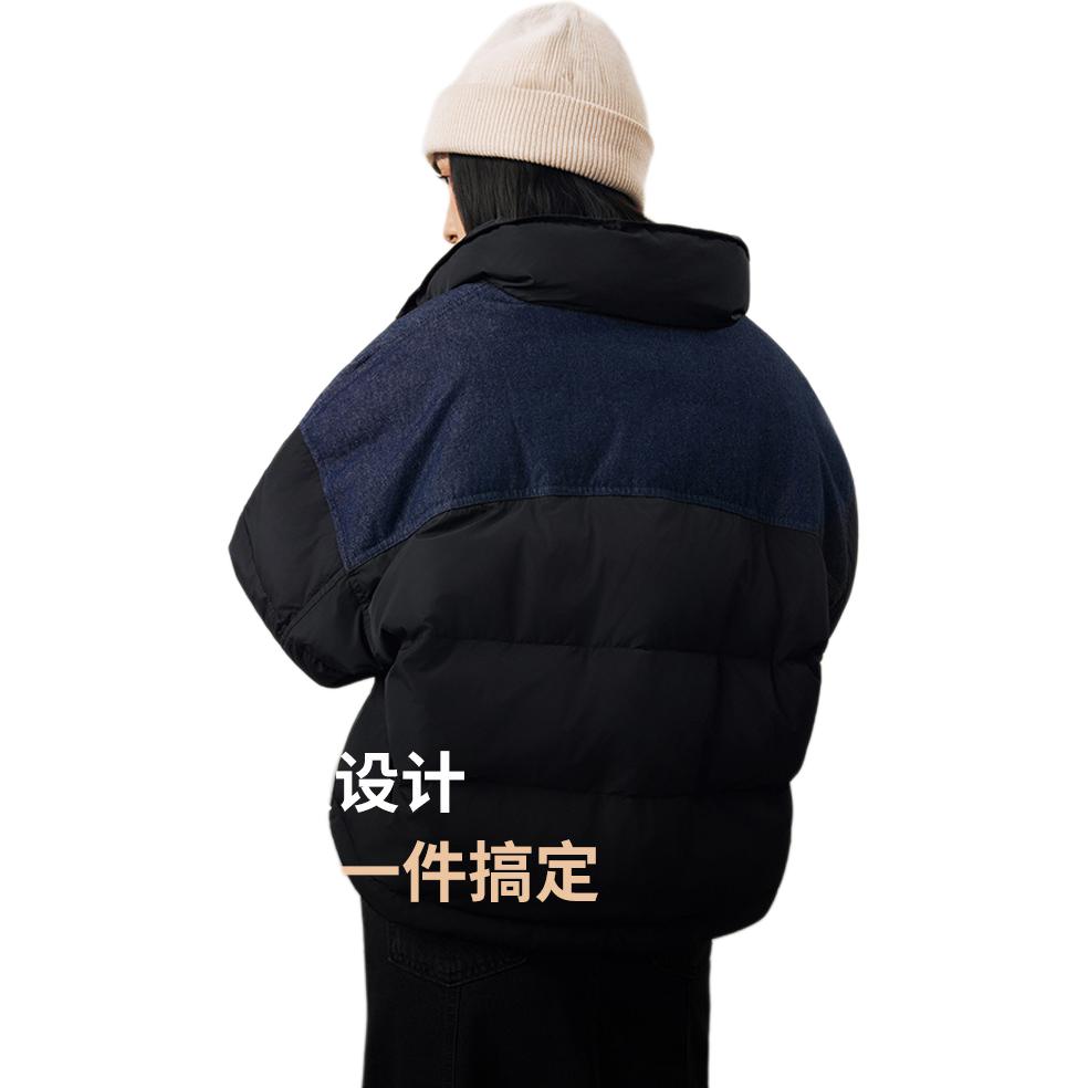 Levis Мода Легкий Теплый Однотонный Классический Длинный Рукав Съемный Капюшон Свободная Пуховая Куртка Женская Верхняя Одежда 005T9-0001