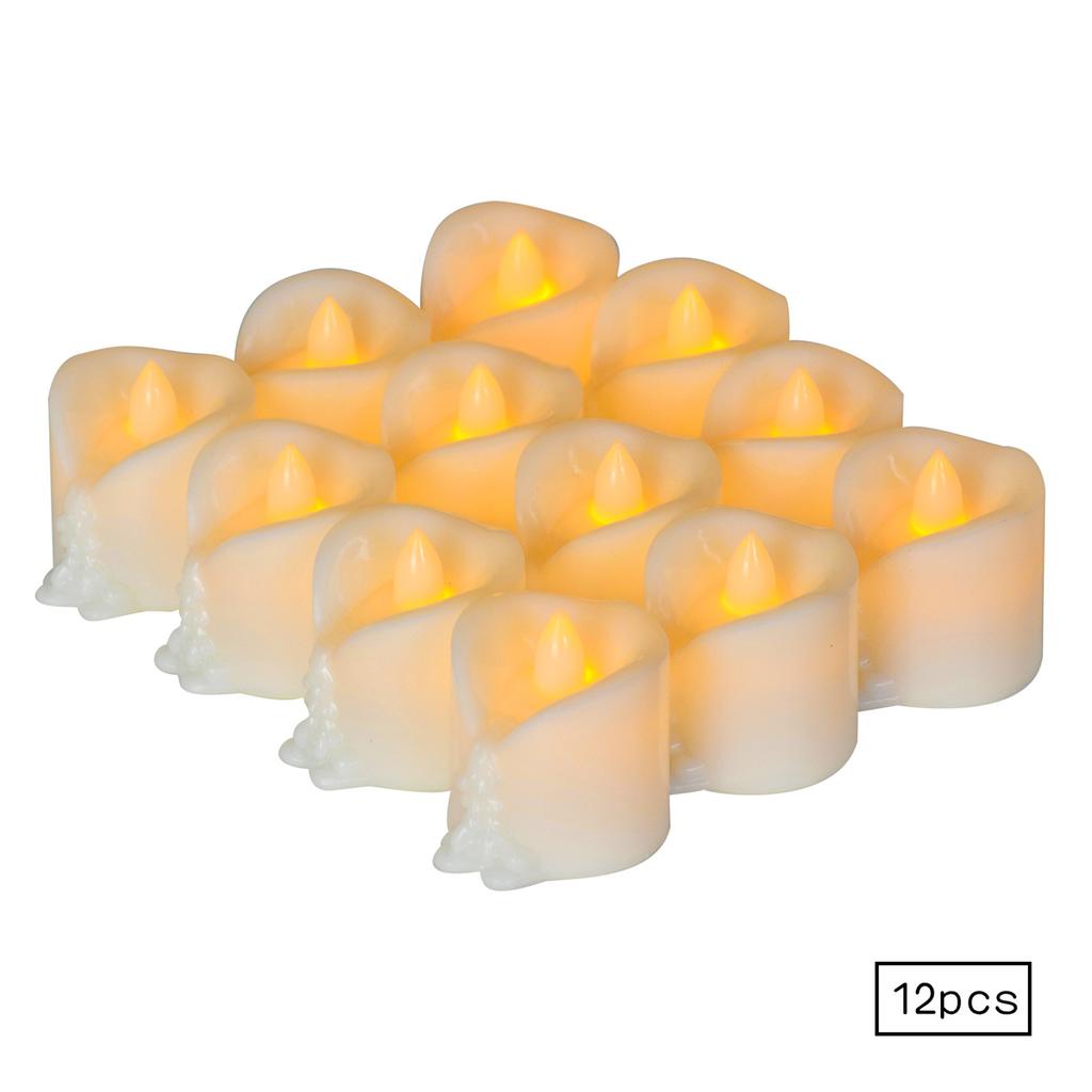 12 шт., имитация плавления чая, восковые свечи, лампы с дистанционным управлением, украшение для рождественской вечеринки, электронные