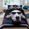 Милый мультяшный принт с изображением собаки, пододеяльник, наволочка, комплект постельного белья из трех предметов, удобный пододеяльник, детский подарок