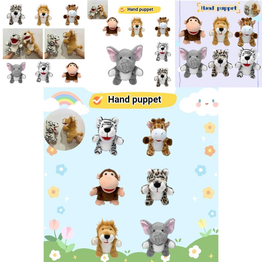 Куклы-марионетки на руку «Джунгли», Лев, Тигр, Олень, Обезьяна, Плюшевые игрушки для детей
