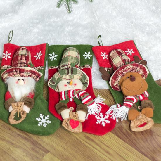 Рождественский чулок Yousheng, подвесное украшение на елку, плюшевые носки с Санта-оленем, снеговиком, конфетами для вечеринок в домашнем офисе
