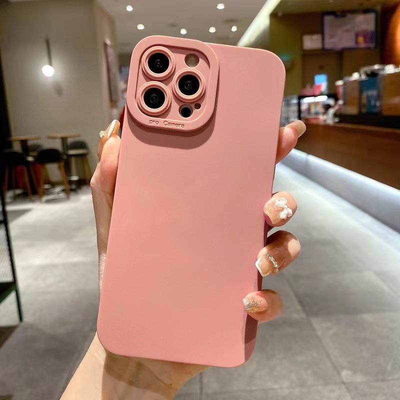 Матовый силиконовый чехол для телефона iPhone 15 14 13 12 11 Pro Max Mini XR XS X 8 7 14 15 Plus SE 2020, мягкий чехол для объектива камеры