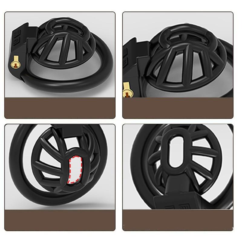 Mini CB Bondage Chastity Cage for Sissy Sex Toys with 4 Size Cock Rings Negative/Micro/Small Penis Lock Adult Toys for Men Gay
