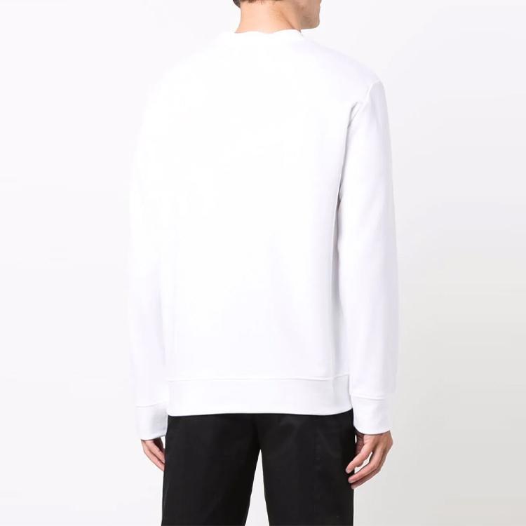 Emporio Armani Свитшот мужской с принтом букв, свободный крой, круглый вырез, длинный рукав, белый 8N1MR6-1JRIZ-F109
