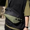 Slazenger Crossbody Bag, Casual Chest Pack, Waist Pack, Large Capacity, Shoulder Bag, Messenger Bag, Black-Green