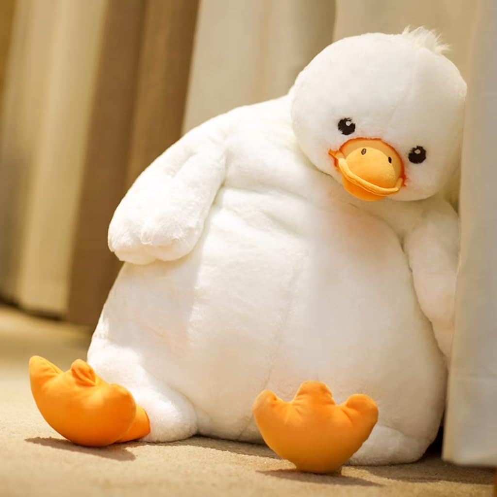Мягкая подушка для тела в виде утки, большая сонная успокаивающая жевательная фигурка, разные предметы, милый сшитый шарф, пушистый моти, белый