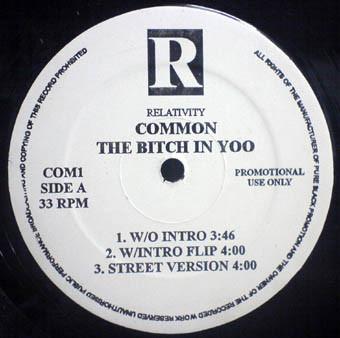 12-дюймовая пластинка COMMON / NO I.D. - Сука в тебе / Реальный вес COM1 НЕ НА ЛЕЙБЛЕ 1996 США Рэп и хип-хоп/R&B Б/У