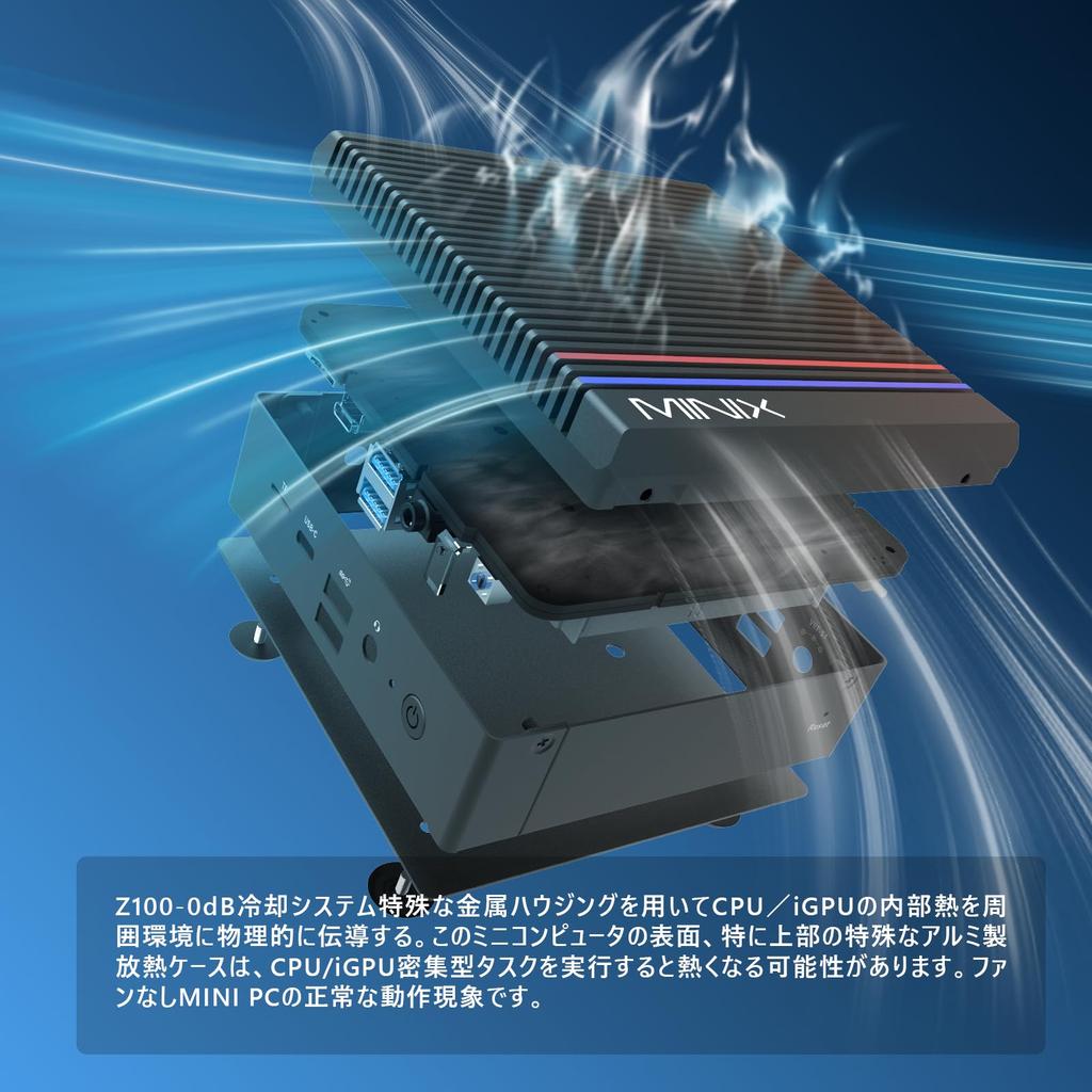 MINIX NEO безвентиляторный мини Intel Alder Lake последнего 12-го поколения малый до 16 ГБ 512 ГБ PCIe Gen3 x 4 NVMe Windows 11 mini Power Z100-0dB ПК, N100, ПК,