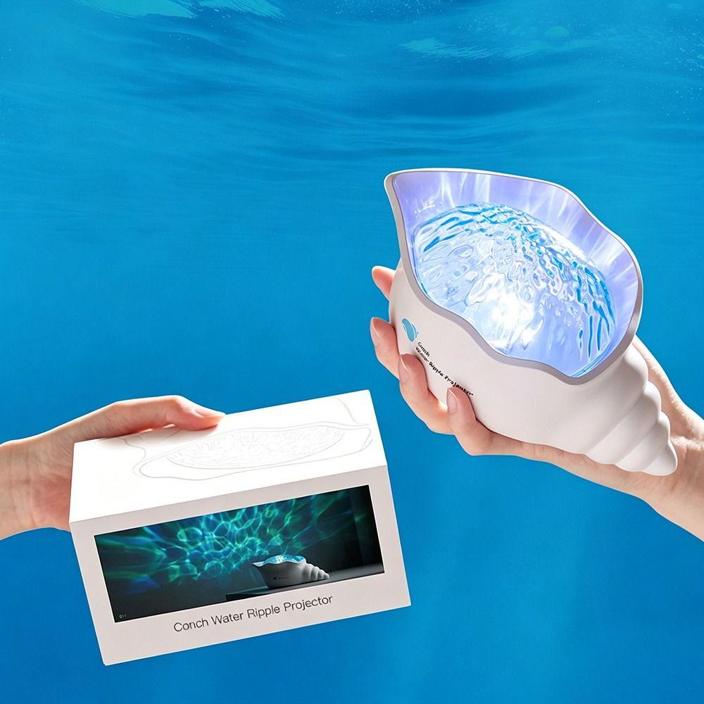 White Noise Water Ripple Projector Bedside Lamp Ocean Projection Lamp New Sea Wave Lamp