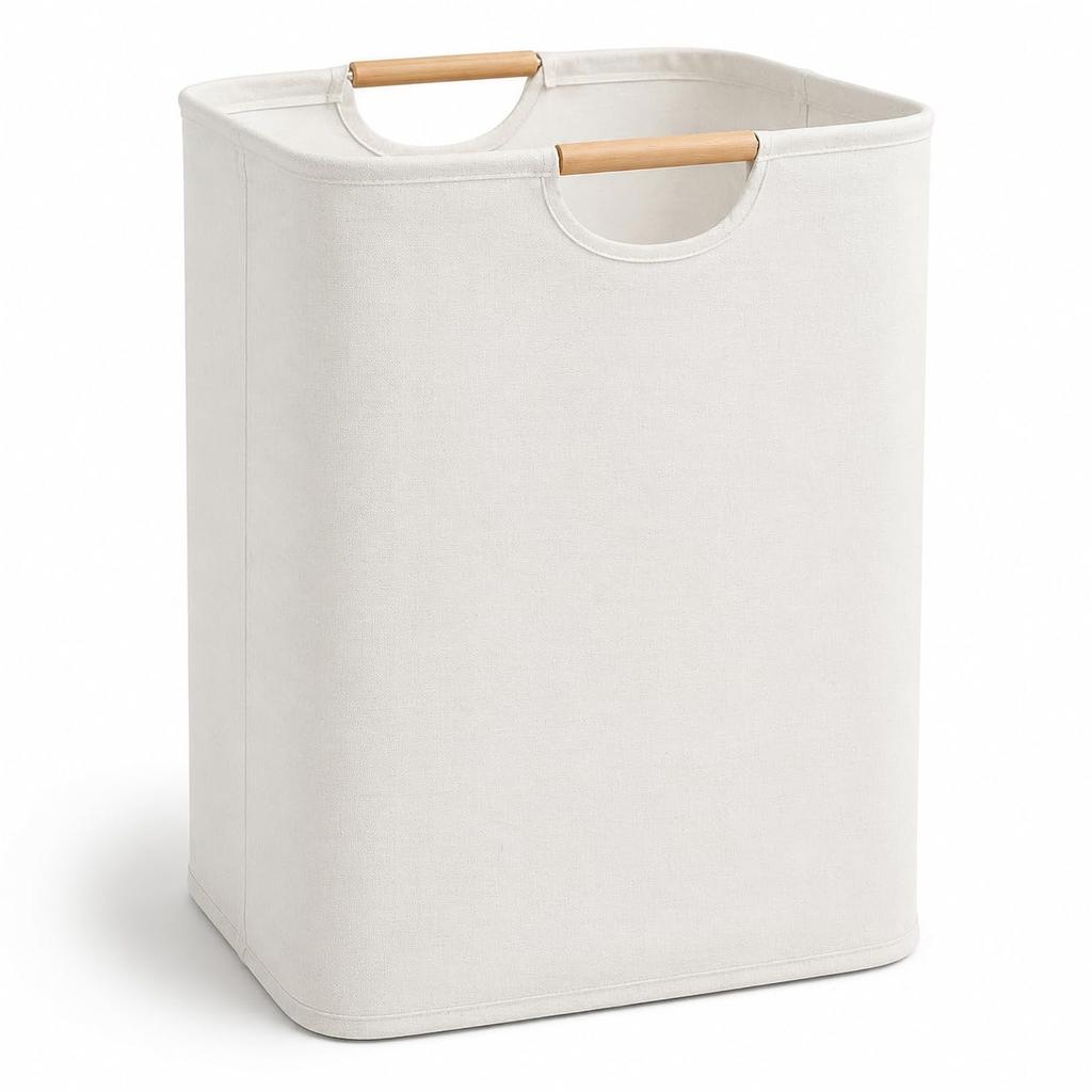 Foldable Laundry Large Capacity Storage Laundry Clothing Storage with for Closets and Living 30 x 30 x 40 White Basket, Box, Water-Repellent, Hamper,