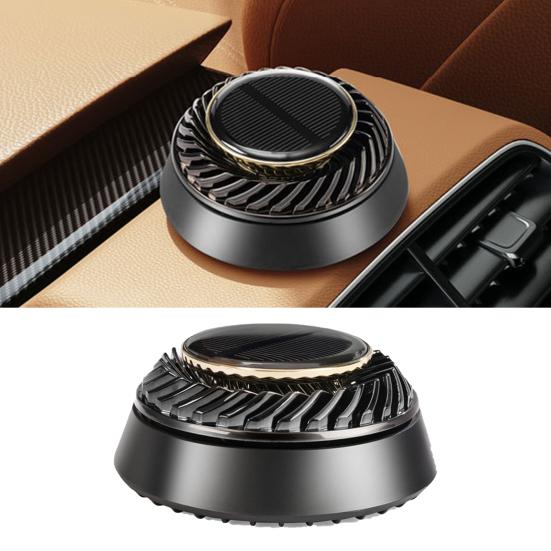 Solar Car Air Freshener Automatic Rotatable Long Lasting Fragrance Air Purifying Auto Aromatherapy Diffuser Ornament Car Interior Accessories