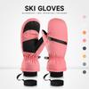Ski gloves men's and women's winter cold-proof cycling snow three-proof fabric thickened warm outdoor sports gloves