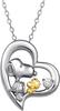 Серебряное бриллиантовое ожерелье в честь 70-летия World [сувениры персонажей] [Снупи/SNOOPY] (Сердце) [Элемент]