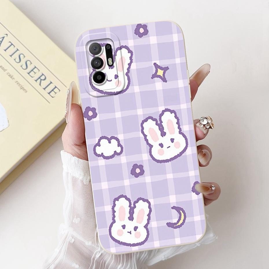 Cute Cartoon Phone Case For OPPO Reno5 Z / Reno6 Z Soft Silicone Shockproof Cover For Oppo Reno 5Z 6Z 5G Cases Bumpers
