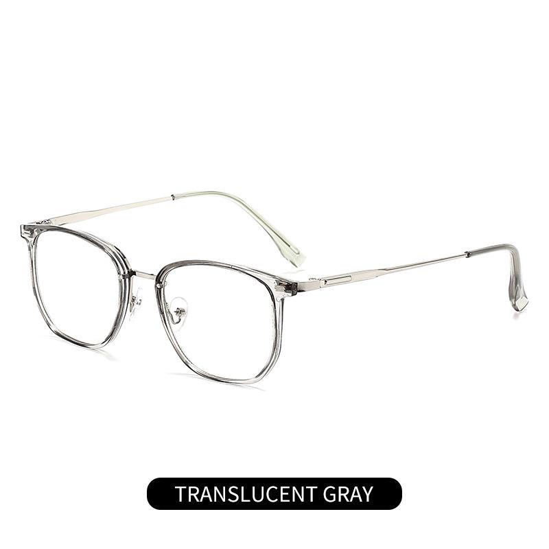 Fashion color-changing anti-blue light glasses, women's round face plain artifact, trendy and versatile, can be matched with myopia degree flat glass