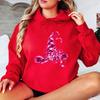 Pink Witch Hat Breast Cancer Graphic Hoodies Breast Cancer in October We Wear Pink Halloween Pullover Women Sweatshirts Gifts