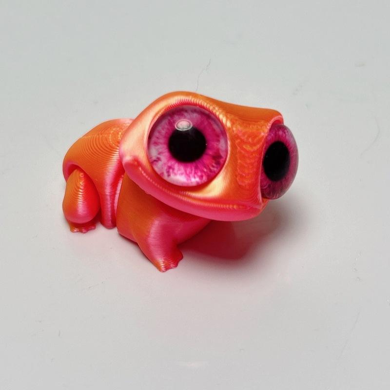 Милые Лягушки с Большими Глазами, 3D-Печатное Украшение, Мультяшная Поделка, 3D-Печатная Модель Лягушки, Фигурка, Реалистичная 3D-Печатная Игрушка-Лягушка для Детей