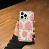 Розовый цветок для чехла на телефон Apple 14promax 13/12/11 xsmax новый прозрачный с подушкой безопасности