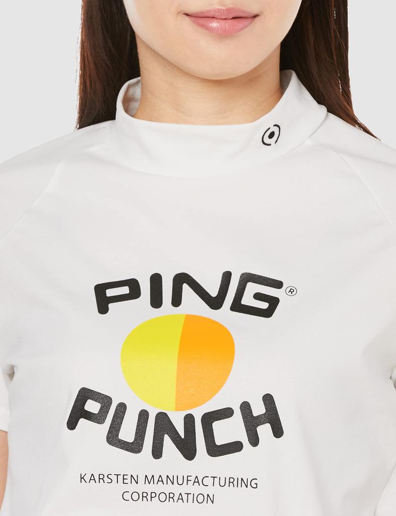 Женская футболка с коротким рукавом Ping Apparel (ИСКРА-С: Стрейч, Модифицированный воротник) / Гольф / 622-3168202 030_Белый, Размер M