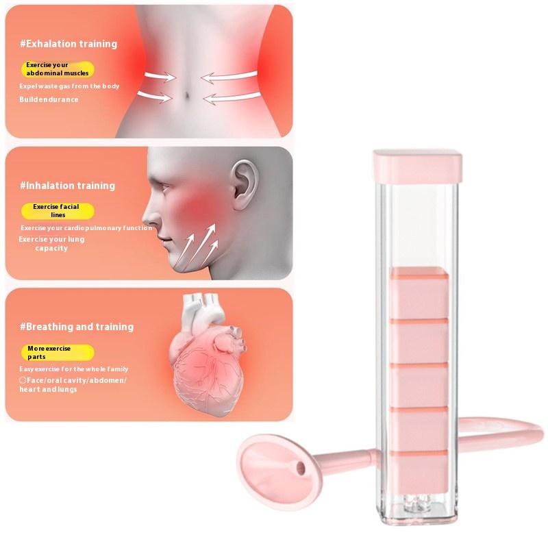 Тренажер для дыхательных упражнений Тренажер для мышц живота Глубокое дыхание Гантель Мужчины Женщины Взрослые Тренажер для тренировки емкости легких