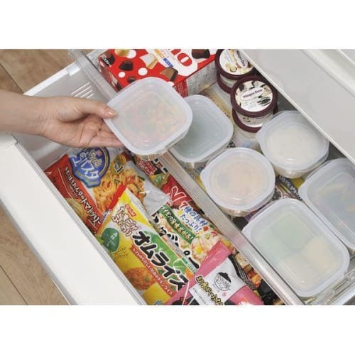 Контейнеры для риса и замороженного риса, пригодные для микроволновой печи и посудомоечной машины (чистый) со стикером RC (rcnp1) - Набор из 2