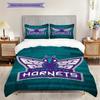 Charlotte Hornets Bold Dynamic Team Spirit Bedding(1 * duvet cover + 2 * pillowcase, without core)Soft and comfortable Bedding set