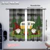 2pcs 2D flat printing Curtain Happy Camping Gnomes Trailer Trees Versatile Polyester Without Electricity Versatile Perfect for