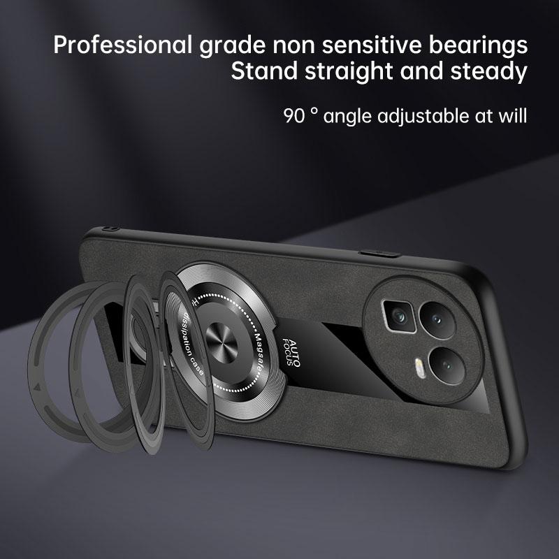 Для Magsafe Беспроводная Зарядка Чехол Для Realme GT 8 Pro ПУ Кожа Ударопрочный Кольцо-подставка Держатель Чехол для телефона Для Realme GT8Pro