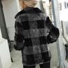 Женские куртки из флиса в клетку на молнии с плюшевыми длинными рукавами на осень-зиму и весну, верхняя одежда средней длины, модная уличная повседневная одежда