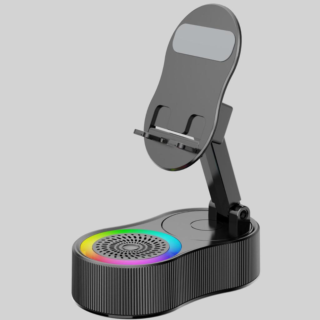 Индукционный держатель для телефона и внешний аккумулятор 2025 с Bluetooth-динамиком и настольной звуковой системой
