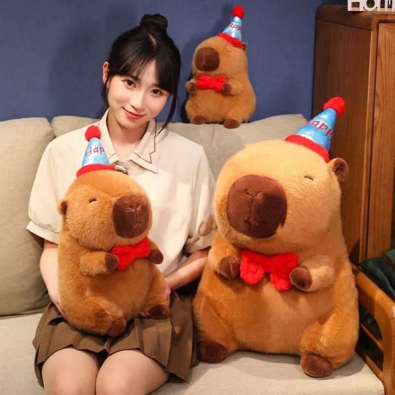25 см новая плюшевая игрушка капибара детская успокаивающая кукла подушка летняя плюшевая кукла капибара кукла
