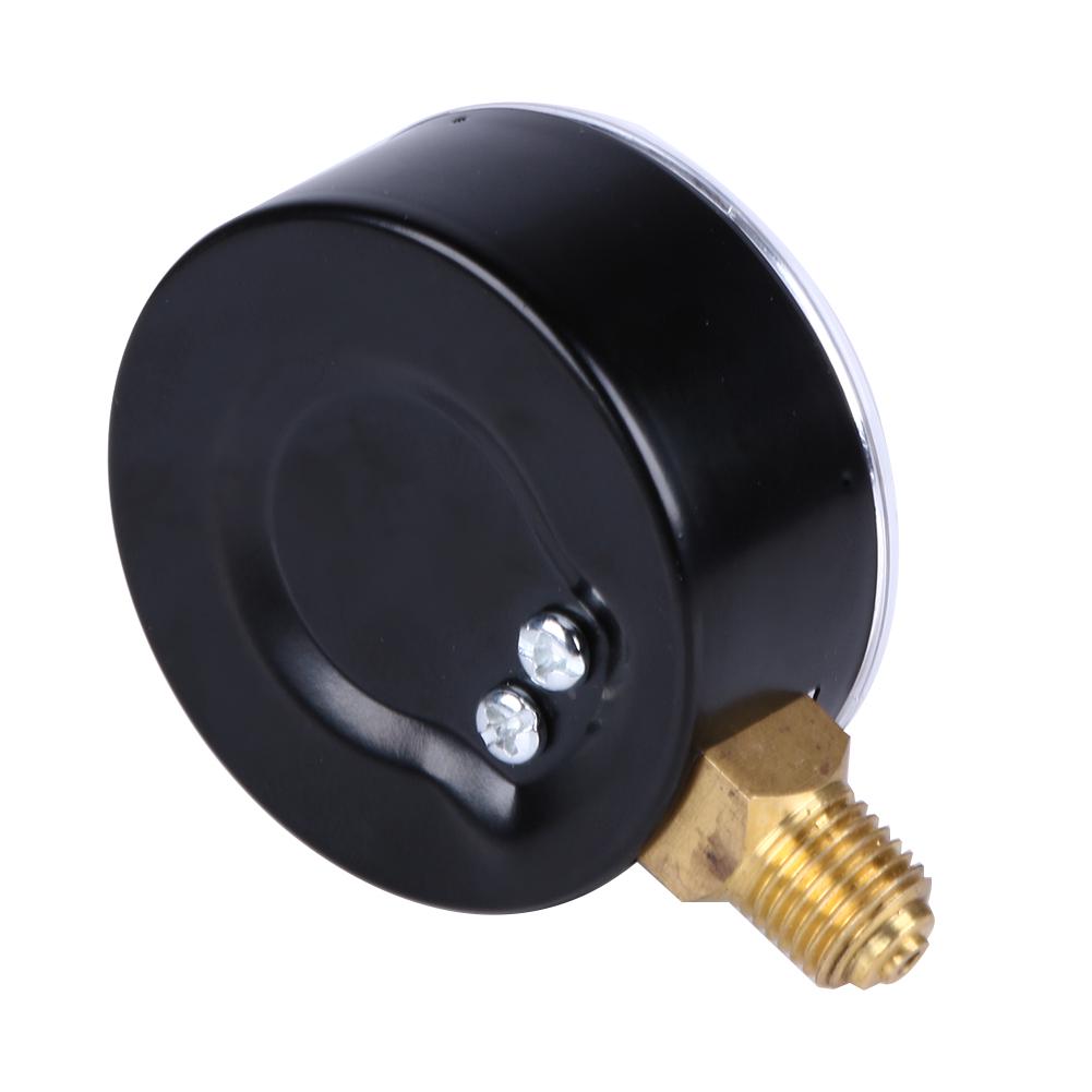 0-6 Bar Air Compressor High Strength Pressure Gauge 1/4 NPT 2.3 Face for Air Water Oil Gas Measurement