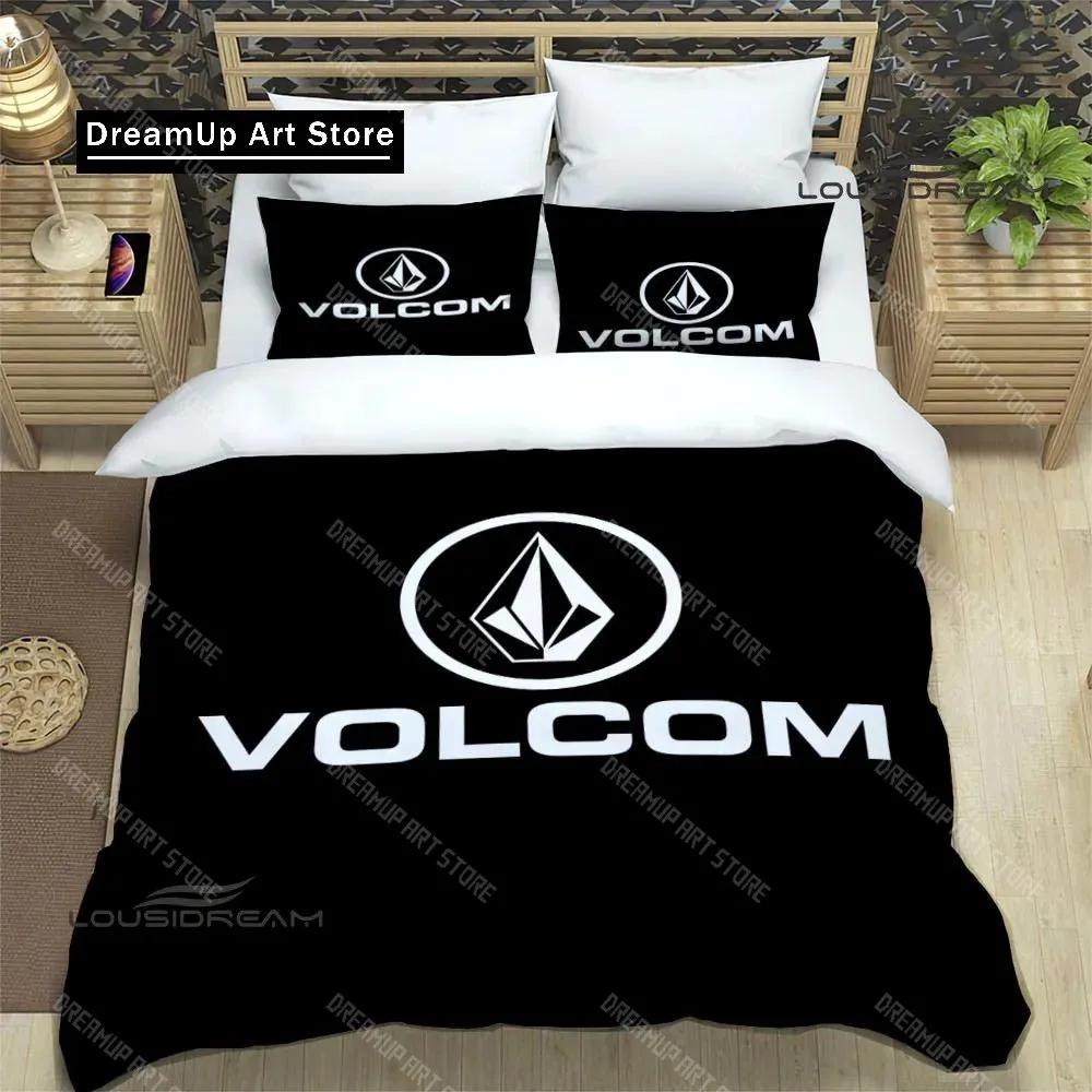 3D V-VOLCOM LOGO напечатанные Комплекты постельного белья изысканный набор постельных принадлежностей пододеяльник комплект с одеялом комплект постельного белья роскошный подарок на день рождения