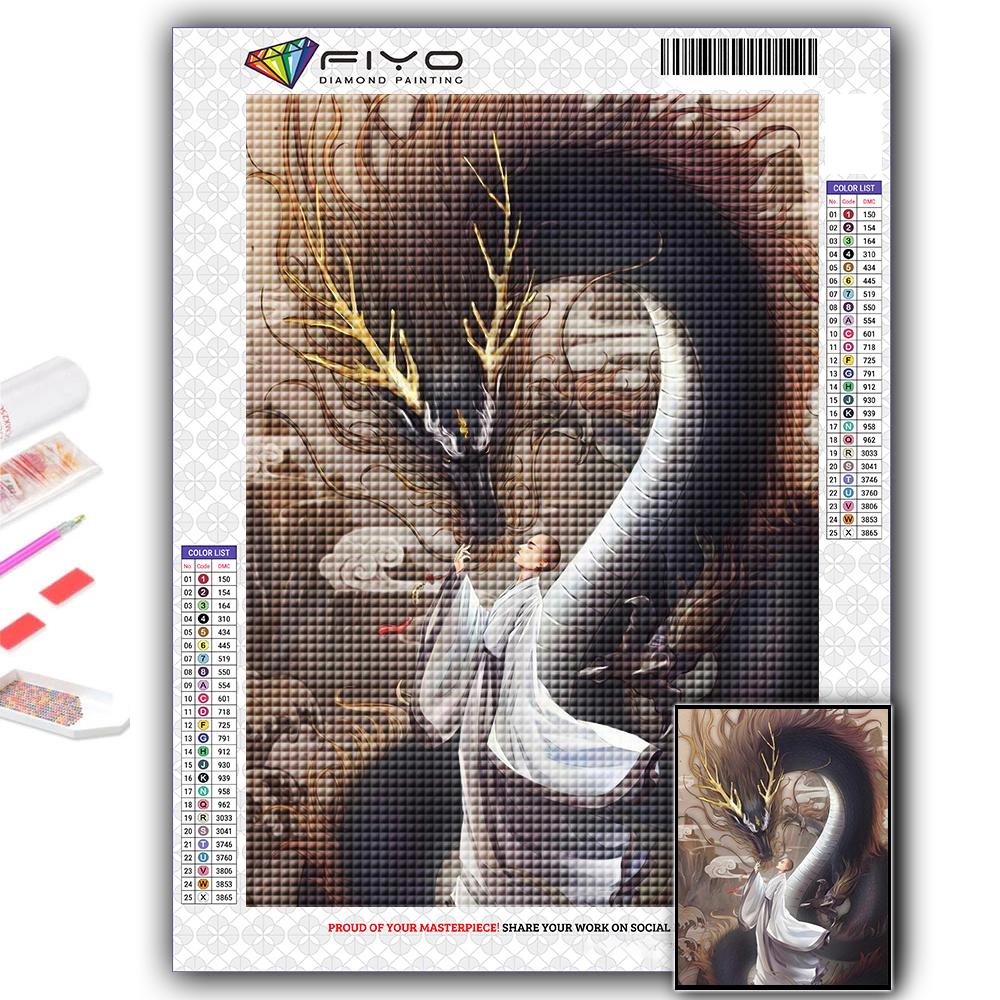 5D DIY китайский дракон вышивка крестом стразы Алмазный рисунок вышивка мозаика домашний декор