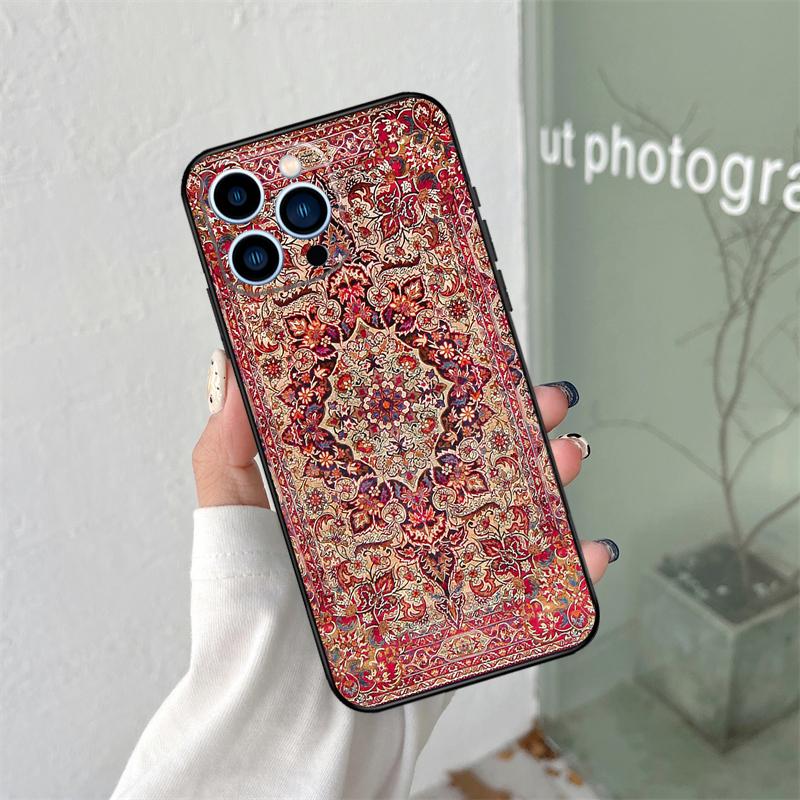 Персидский ковер Цветочный узор Чехол Для iPhone 16 15 12 13 Mini 11 12 13 14 Pro Max X XS Max Plus XR Чехол для телефона