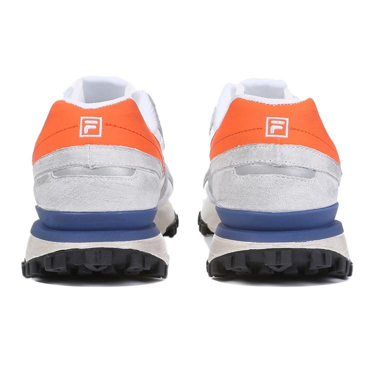 FILA Zagato Washing Low Top Running Shoes Grey/Orange/Blue Men's 1RM01579D_817