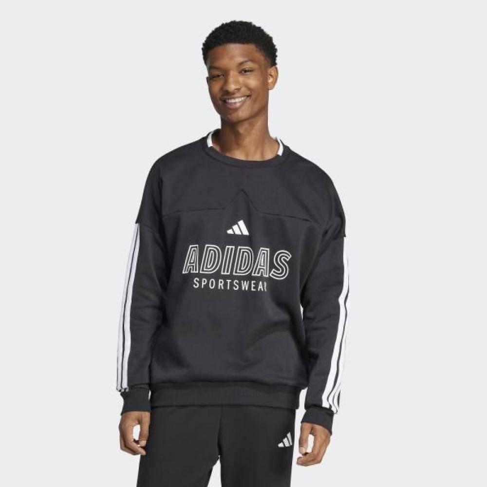 adidas Унисекс Флисовая Толстовка Черная House Of Tiro