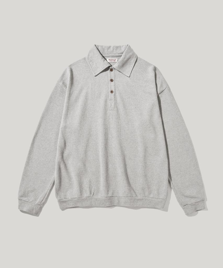 RUSTICCLUB Rc Wide Collar Vintage Pique Shirt_Grey