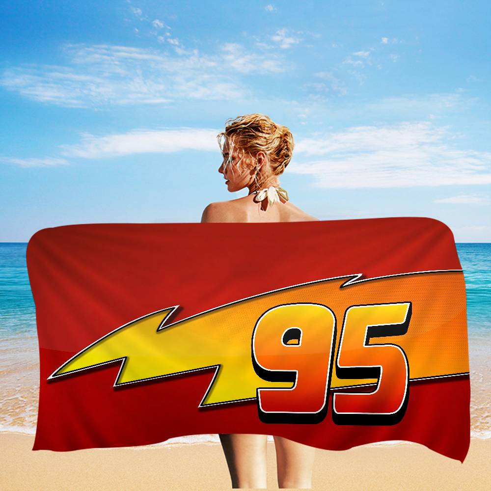 Cartoon Movie C-Cars Anime Beach Swimming Towel Soft Absorbent Washcloth Children's Gifts For Kids Travel Camping Gym