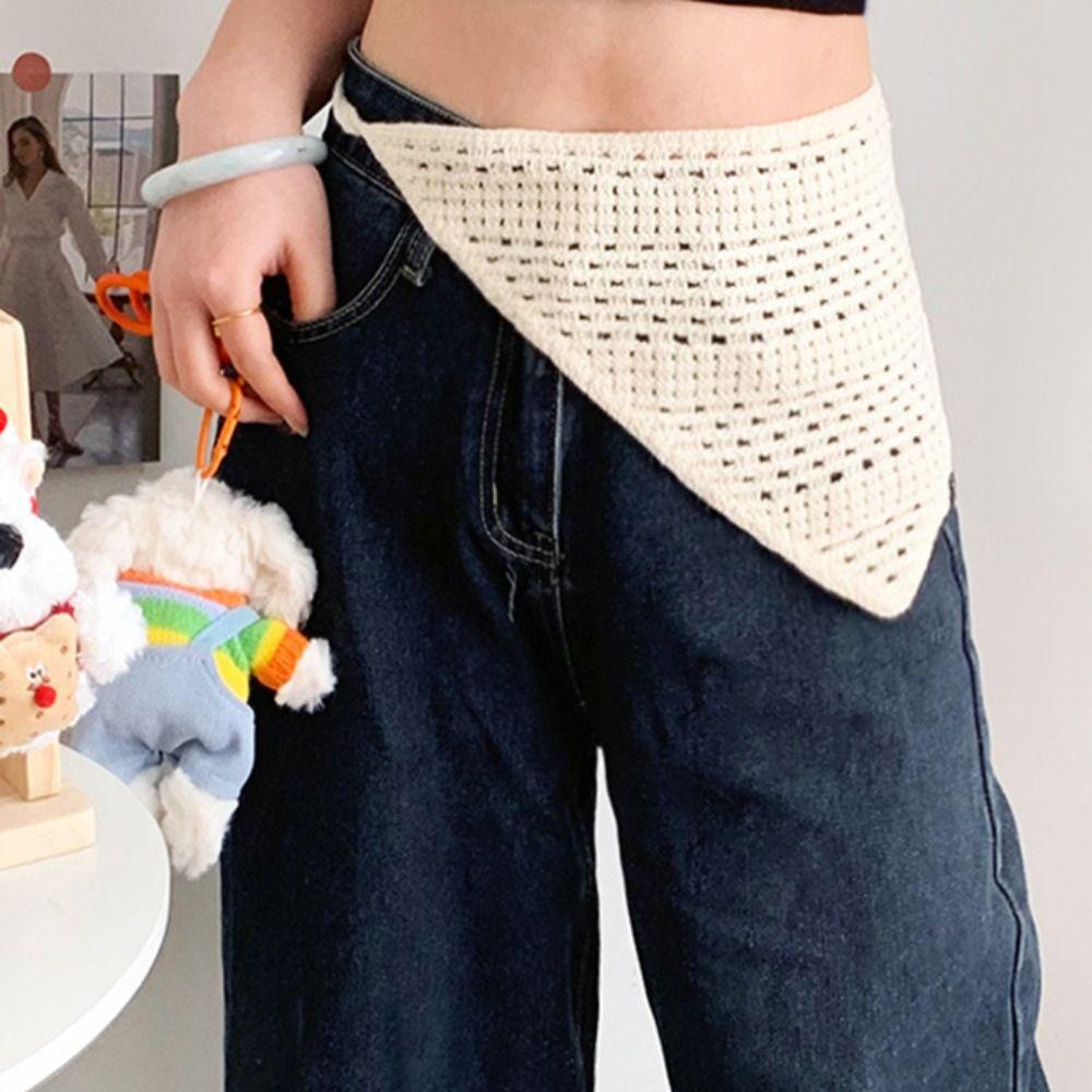 Cummerbund Ethnic Style Waist Band Bohemian Turban Apron Wrap Knitted Triangle Headscarf Summer