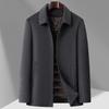 Dad's Wool-Cashmere Double-Faced Jacket with Detachable Down Liner for Autumn/Winter