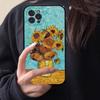 Ретро Ван Гог Масляная краска Черный ТПУ Чехол для телефона Модный Для iphone17 Air 16 15 14 13 12 Pro 11 Pro Max Plus Защитный чехол