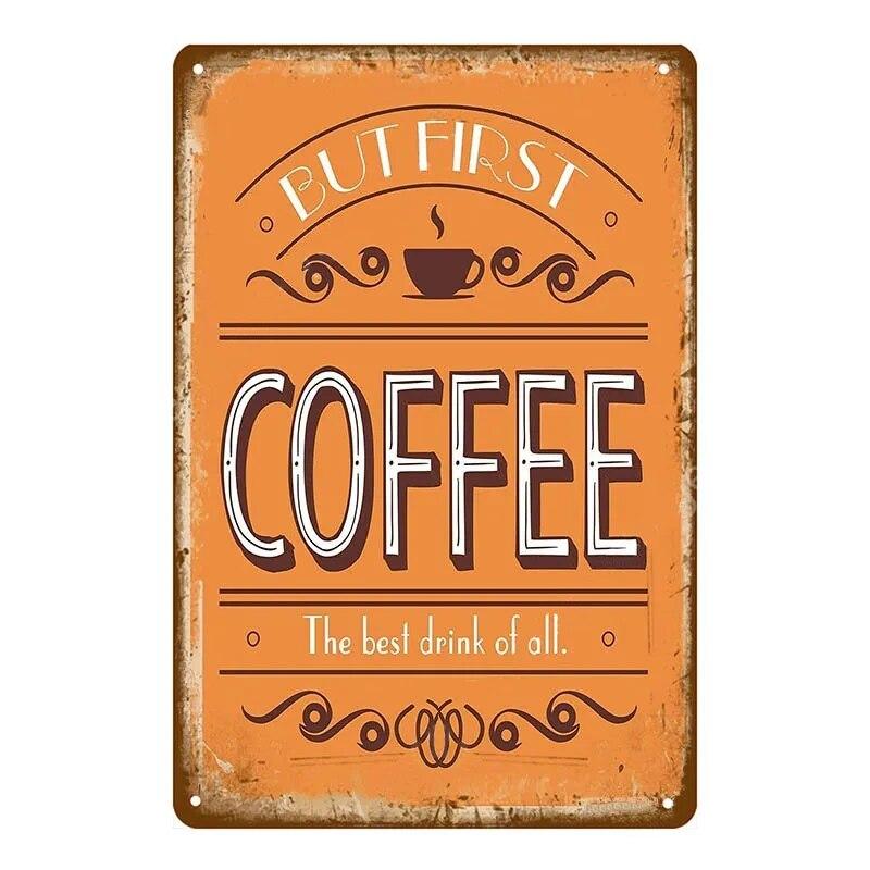 Парижское кафе, кофейня, жестяная вывеска, итальянский кофеин, винтажная металлическая доска, кухонный бар, Настенный декор, ретро постеры, железная живопись