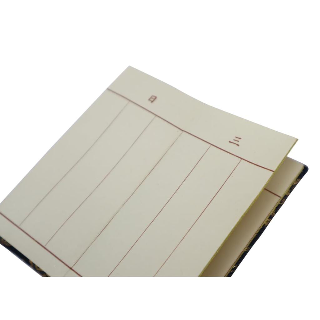 Nishijin-ori Brocade Memorial Book, 3.5 Inches, Japanese Pattern, Dated, with Box, 10.5cm X 5cm (Cherry Blossom Black and Gold)