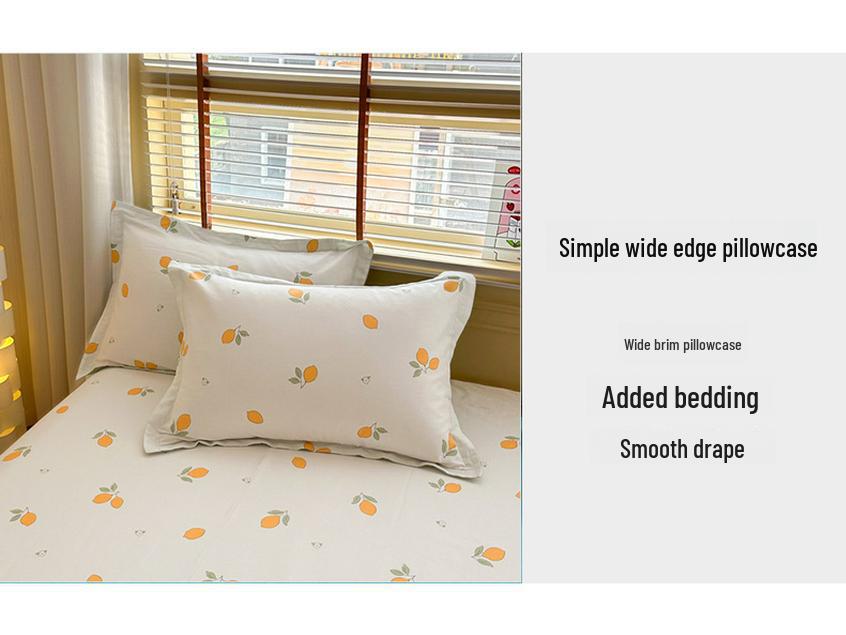 Cotton 100 Set Pillow Pure Cotton Pillowcase Pair Single Size 48cm X 74cm