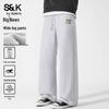 Baleno S&K Men's Vintage Loose Wide-Leg Casual Pants