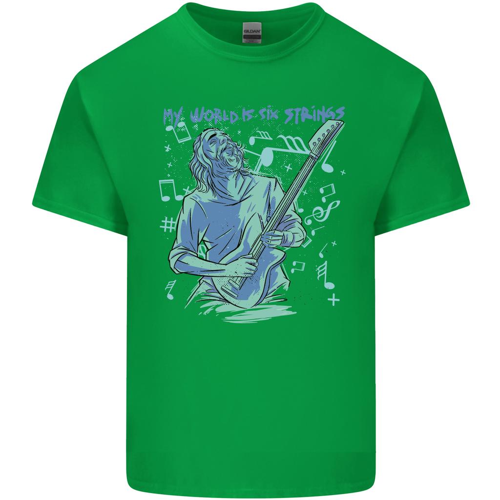 My World Is Six Strings Guitar Rock Music Unisexs Light Cotton TShirt